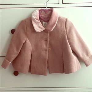 Baby Gap Pink Pleat Coat 18-24 M